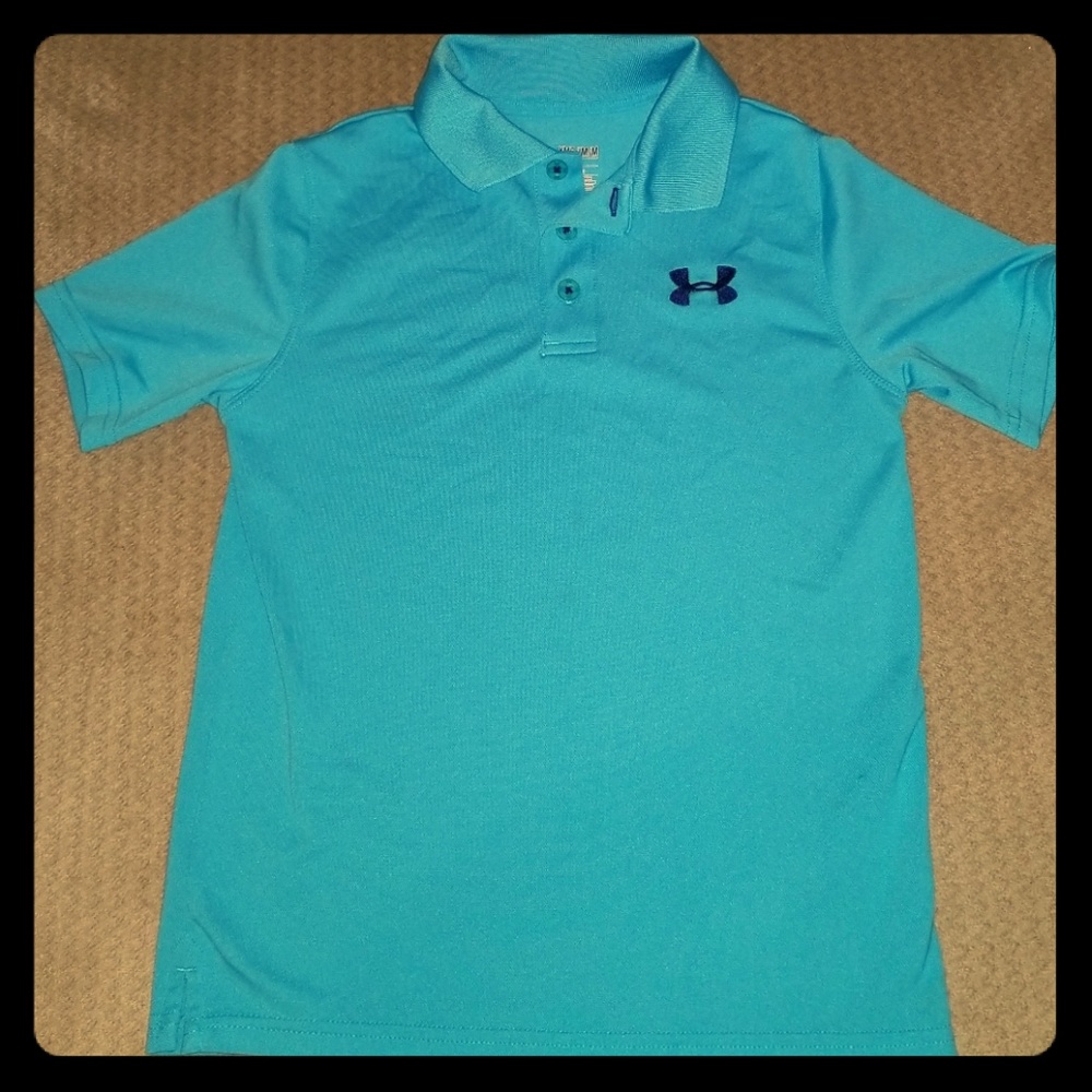 Boys Under armour youth medium polo shirt